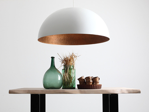 Hanging lamp LORD 90 - copper-white small 1
