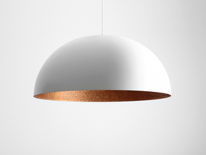 Hanging lamp LORD 90 - copper-white small 0