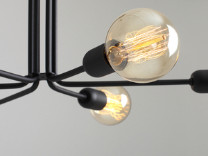 CustomForm VANWERK 41 black pendant lamp 6×E27 small 4