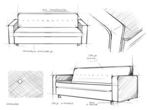 CustomForm ZUGO 2-seater sofa – turmeric 1310, walnut finish small 5