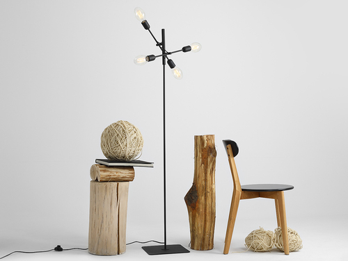 Check TWIGO FLOOR 4 floor lamp black, 4 × E27, 160 cm, CustomForm