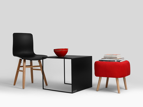 Check CustomForm 2 WALL METAL 50 side table – black