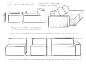 MODU 95/70 BB sofa module small 5