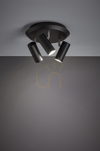 Check Ceiling Lamp Markslojd Barcelona 3-Light Black Metal 107348