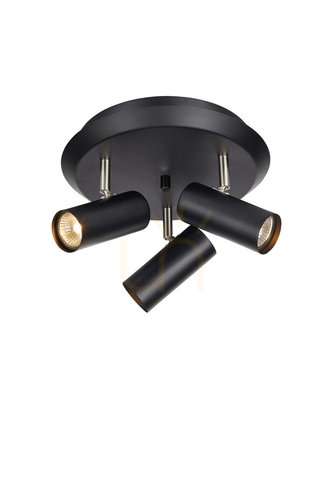 Check Ceiling Lamp Markslojd Barcelona 3-Light Black Metal 107348