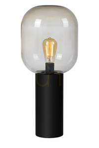 Table Lamp Markslojd Brooklyn 56cm Black Smoke Glass 107479 small 0