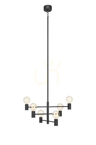 Check Pendant Light Markslojd Capital 6-Light Black Metal 107281
