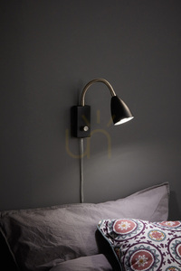 Indoor Wall Light Markslojd CIRO Flex Black Metal 1-Light Dimmable 107409 small 1