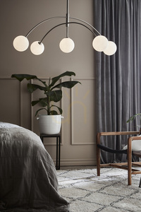 Pendant Light Markslojd Heaven 5-Light Steel Opal White Glass 107559 small 1