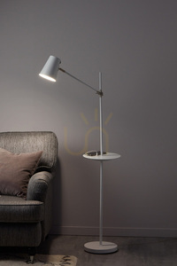 Floor Lamp Markslojd Linear White Metal 144 cm USB 107308 small 1