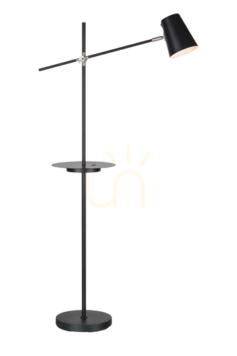 Check Floor Lamp Markslojd Linear USB Black Metal 107307