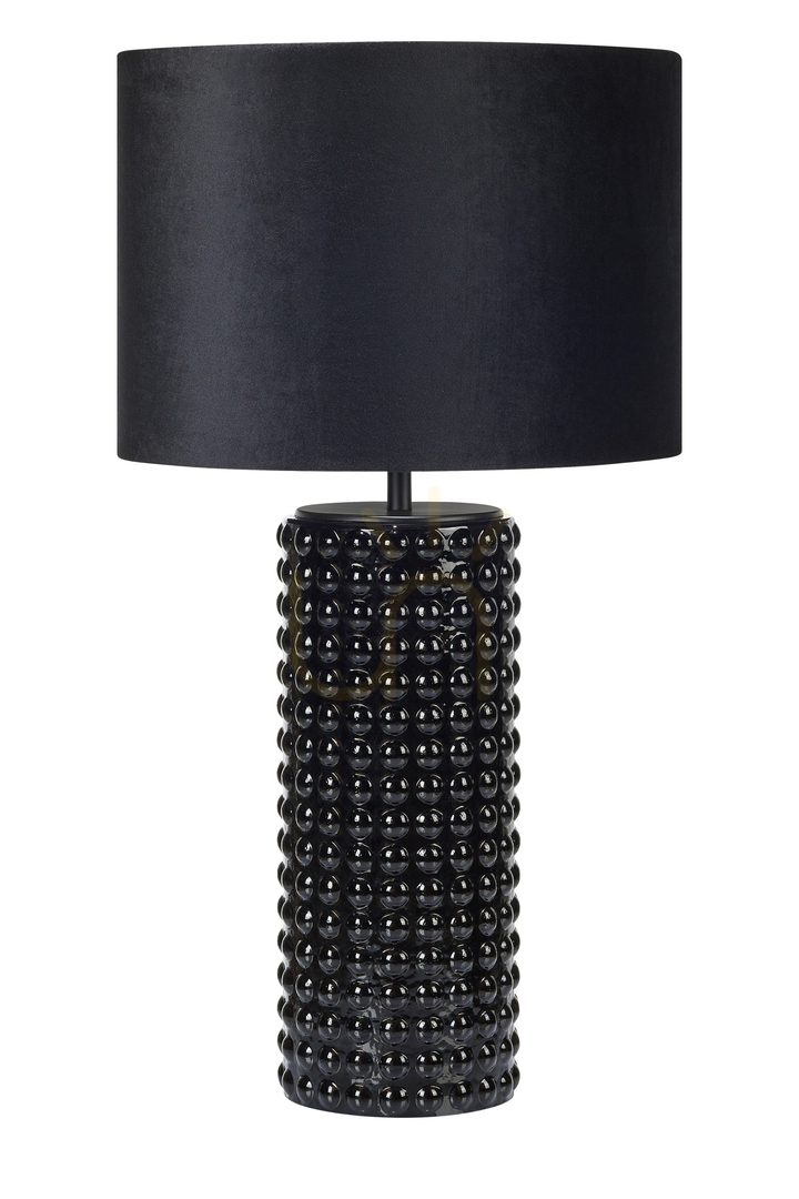 Table Lamp Markslojd Proud Black Glass Textile 65 cm 107483