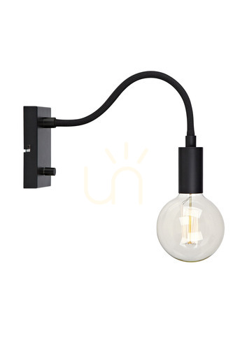 Check Wall Light Markslojd RAW 1 Black Metal Dimmer 106987