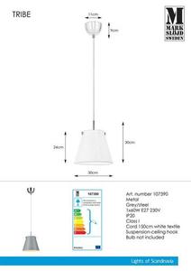 Pendant Light Markslojd Tribe Gray Steel 107390 small 1