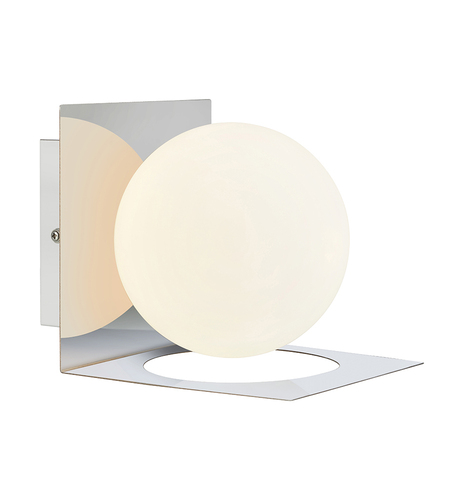 Check Wall Light Markslojd Zenit 107488 IP44 Chrome Opal Glass LED