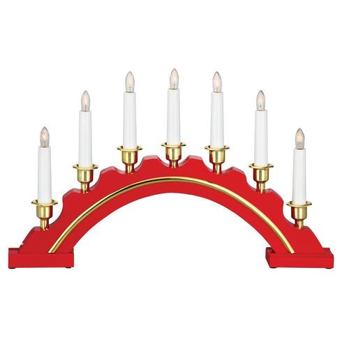 Check Candle Holder Markslojd Celine 7-Light Red Wood 46 cm 700447