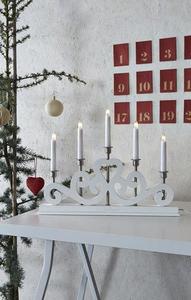 Candle Holder Markslojd Eneby 5-Light White Wood 47 cm 700640 small 0