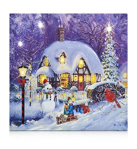 Check LED Light-Up Wall Decor Markslojd House Multicolor Cloth 30x30 cm 704361