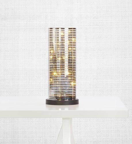 Check Table Decoration Markslojd MOA Glass Tube Chrome Black 26 cm 704492