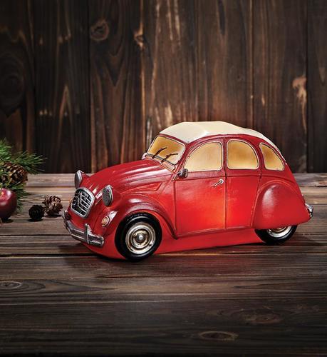 Check Table Decoration Markslojd Nostalgi Red Car Battery LED 27 cm 703952