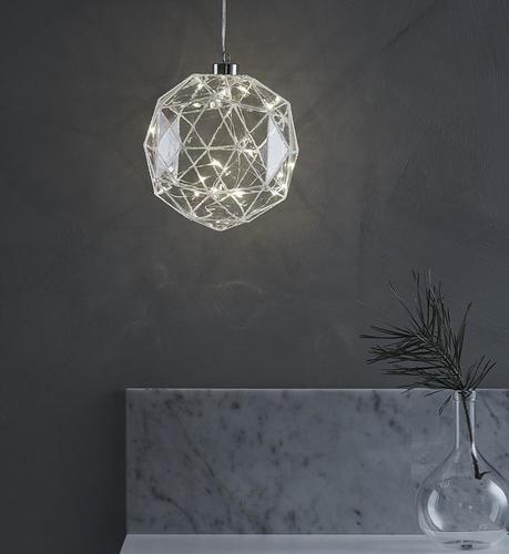 Check Glass Ball Pendant Light Markslojd ASPLIDEN Transparent 17 cm 703837
