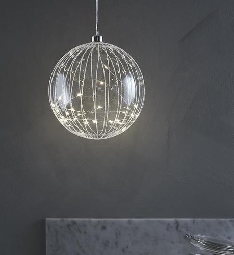 Check Decorative Glass Ball Markslojd ATTARP Transparent 18 cm Battery LED 703839