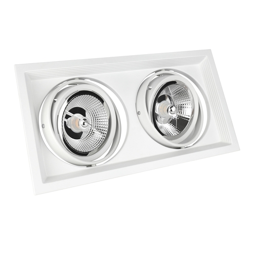 Check Downlight Mdd Maxi Due Ar111 Gu10 X 2 White