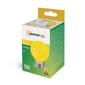 Led ball E 27 230 V 1 W Yellow Spectrum 1 Led ball E 27 230 V 1 W Yellow Spectrum small 1