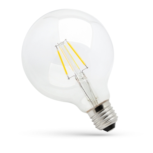 Check Led Glob G95 Cog E 27 230 V 4 W Ww Clear Spectrum