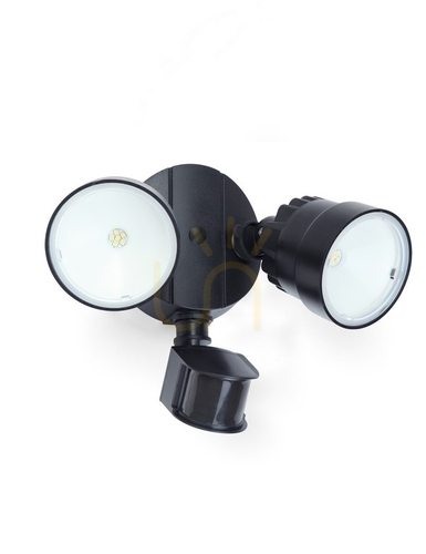 Check Outdoor LED Wall Spotlight Lutec SHRIMP Black 15W 5000K Sensor 7622104330