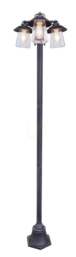 Check Outdoor Pole Light Lutec CATE 7264230213 Rust 3-Light 190 cm E27