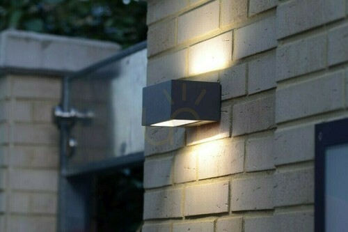Check Lutec GEMINI 5189102118 outdoor wall light LED 10.5W 4000K 700lm anthracite IP54, up and down