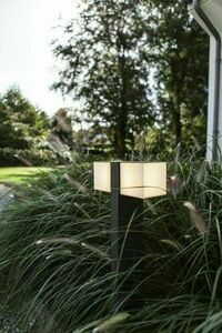Outdoor Post Light Lutec CUBA 7193801118 LED 23W 3000K Anthracite 75cm small 1
