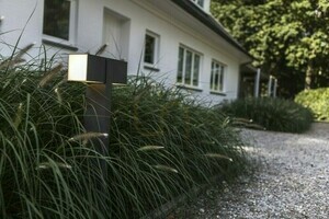 Outdoor Post Light Lutec CUBA 7193801118 LED 23W 3000K Anthracite 75cm small 3