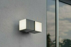 Outdoor Wall Lamp Lutec CUBA 5193801118 Anthracite LED 23W 3000K small 2