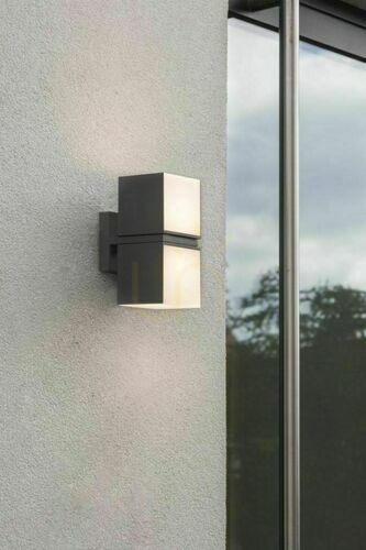 Check Outdoor Wall Lamp Lutec CUBA 5193801118 Anthracite LED 23W 3000K