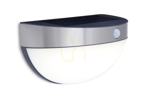Check Outdoor Solar Wall Lamp Lutec Bubble 6908701001 Silver LED 2W 4000K