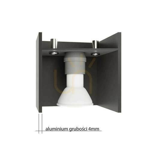 Check Wall lamp QUAD 1 black Sollux