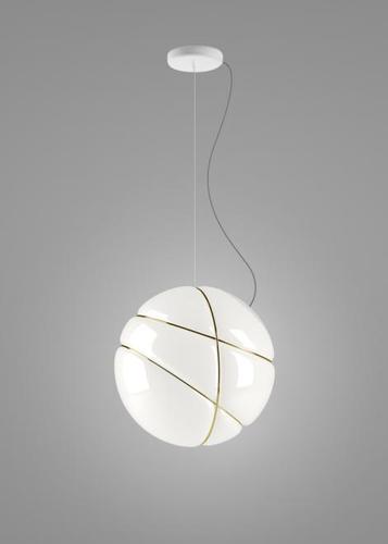 Check Hanging lamp Fabbian Armilla F50 13W - white and gold - F50 A05 01