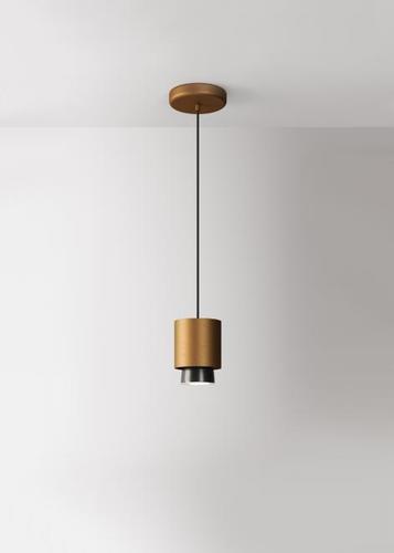Check Hanging lamp Fabbian Claque F43 20W 10cm - Bronze - F43 A02 76