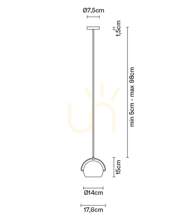 Preview Fabbian Beluga Steel Ø14 Pendant Lamp - Chrome - D57 A07 15 Fabbian Beluga Steel Ø14 Pendant Lamp - Chrome - D57 A07 15