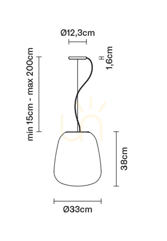 Check Hanging lamp Fabbian Lumi F07 17W 33cm - F07 A35 01 Hanging lamp Fabbian Lumi F07 17W 33cm - F07 A35 01