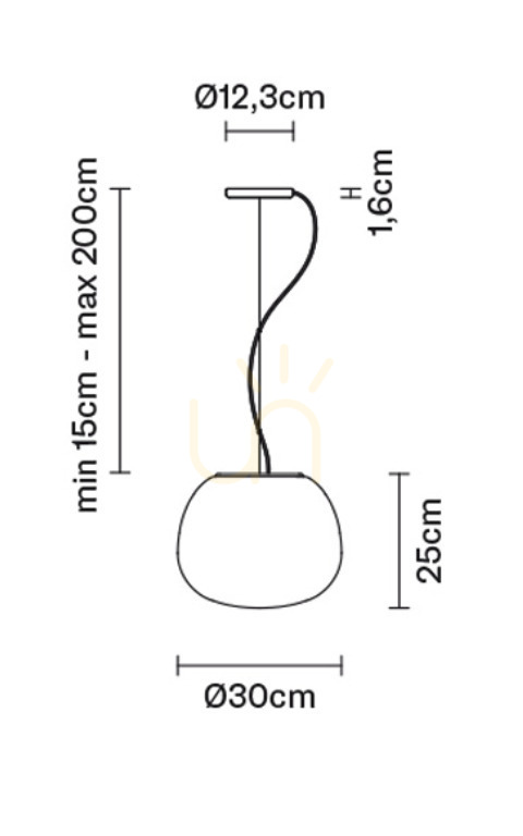 Check Fabbian MOCHI Lumi Ø30 pendant lamp - F07 A41 01 Fabbian MOCHI Lumi Ø30 pendant lamp - F07 A41 01