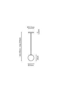 Hanging lamp Fabbian Lumi F07 5W 12cm - F07 A17 01 small 3