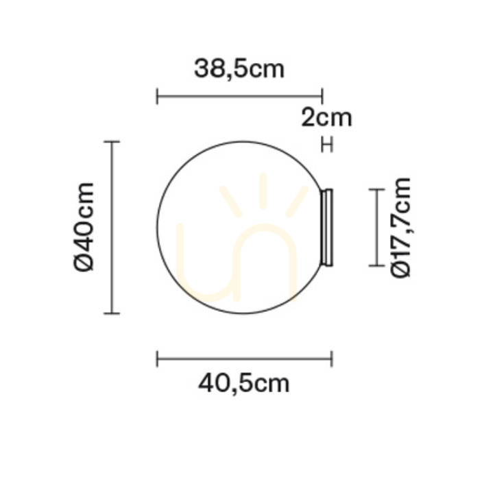 Show Wall lamp Fabbian Lumi F07 40cm - F07 G31 01 Wall lamp Fabbian Lumi F07 40cm - F07 G31 01