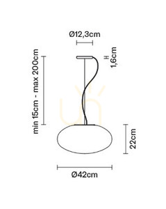 Fabbian Lumi Ø42 pendant lamp - F07 A09 01 small 4