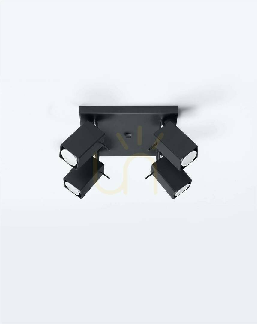 Ceiling lamp MERIDA 4 black Sollux