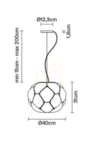 Hanging lamp Fabbian Cloudy F21 40cm - F21 A05 71 9 Hanging lamp Fabbian Cloudy F21 40cm - F21 A05 71 small 9