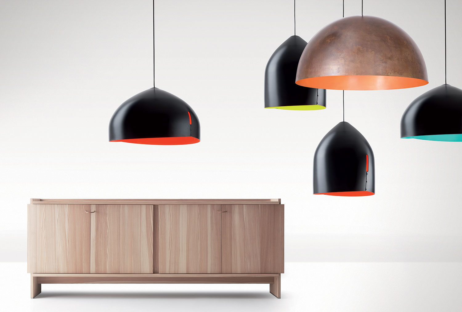 View Hanging lamp Fabbian Oru F25 80cm - Copper - F25 A08 41 Hanging lamp Fabbian Oru F25 80cm - Copper - F25 A08 41