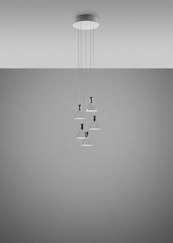 Check Hanging lamp Fabbian Multispot F32 24cm - 5 - Chrome - F32 A42 00